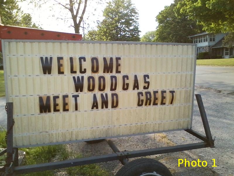 Woodgas Meet and Greet; Argos, Indiana, Welcome